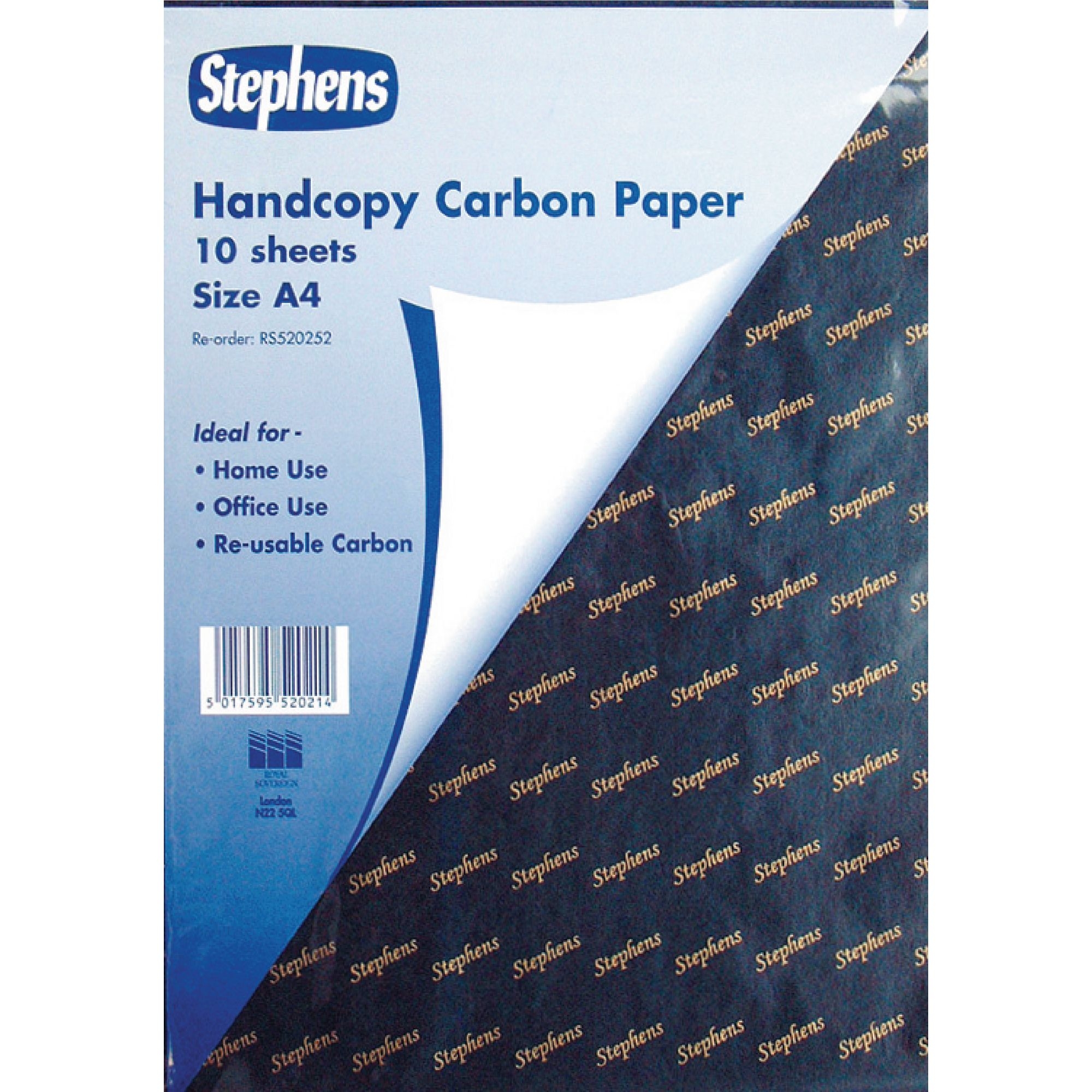 Handy Copy Carbon Paper A4 10 Page Pad Black/White - Pack of 100